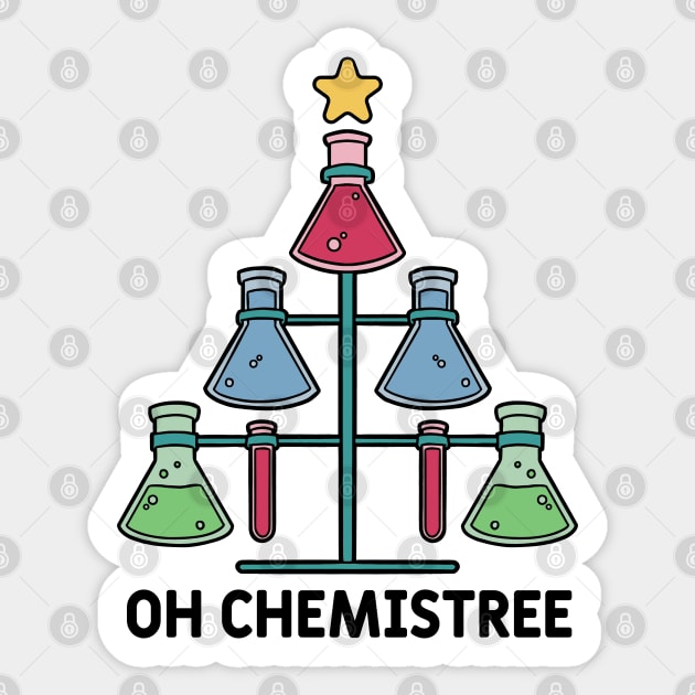 OH Chemistree Funny Chemistry Christmas Tree Sticker by Krishnansh W.